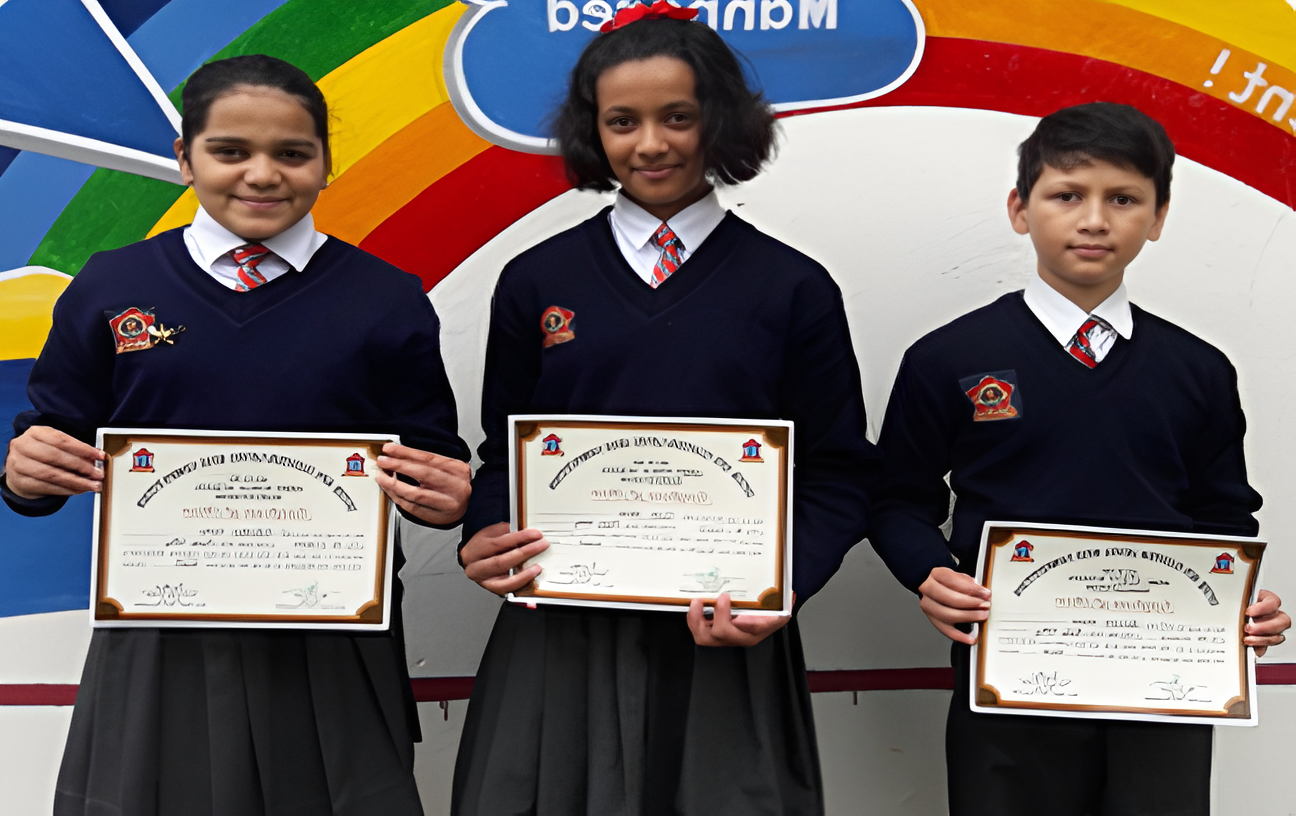 2nd Position by Three Students